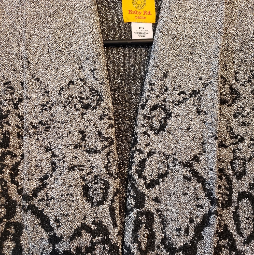 Ruby Rd. Metallic Cardigan Size PS. - Picture 2 of 3